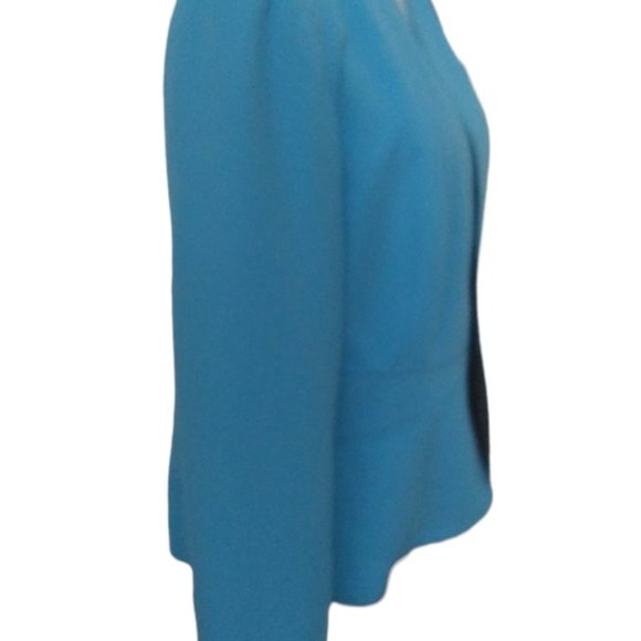 Tara Ryan Blue Open Front Blazer Jacket Women's size 14 - Picture 3 of 5